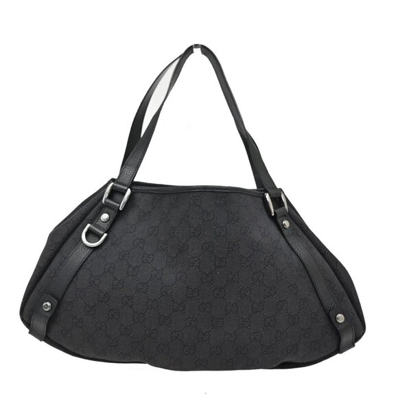 GUCCI GG Pattern Abbey Shoulder Bag Leather canvas Black SHW Italy 76KB625 - Picture 3 of 15